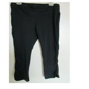 New BLUENOTES Active Crop Leggings Black Women's Large NWT